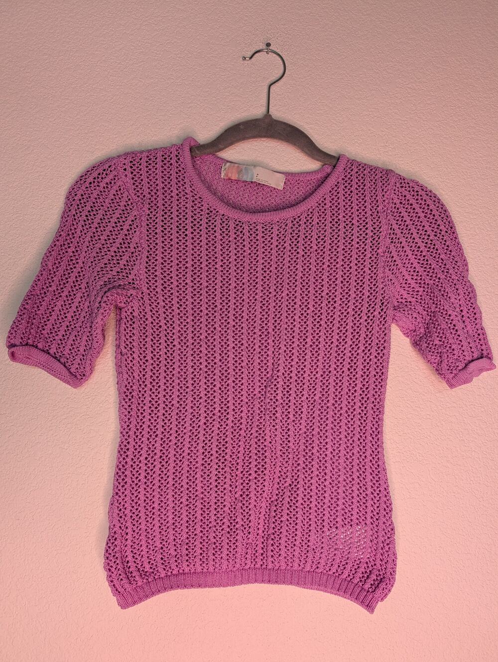 Free People Beach Pink Knit Beach Coverup S Quilted Knit Boho Travel Vacation